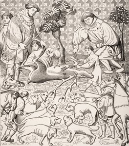 The Way to Skin and Cut Up a Stag, after a 15th century in 